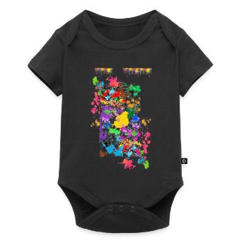 Abstract Color Splashes - Baby Premium short-sleeve bodysuit - black - Front