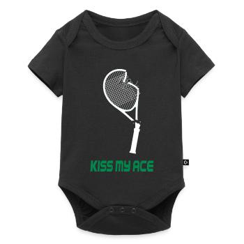 Kiss My Ace - Conception de tennis amusante - Body à manches courtes Premium Bébé - noir - Devant