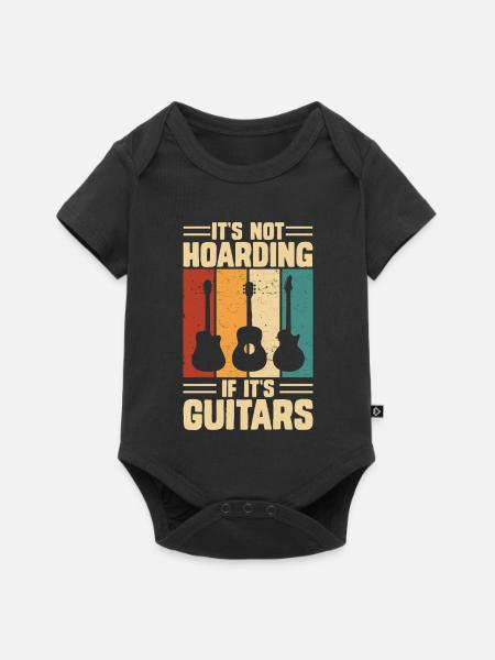 Gitarrist Gitarren - Baby Premium Kurzarmbody - Schwarz