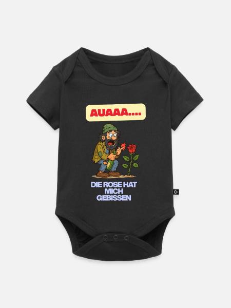 Die Rose hat mich gebissen - Baby Premium Kurzarmbody - Schwarz