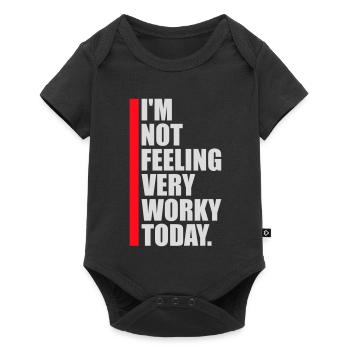 Je ne me sens pas très worky aujourd’hui Faul Arbeit humour - Body à manches courtes Premium Bébé - noir - Devant