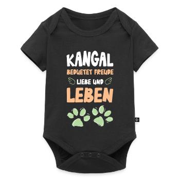 Kangal Freude Liebe Leben Shirt - Baby Premium Kurzarmbody - Schwarz - Vorne