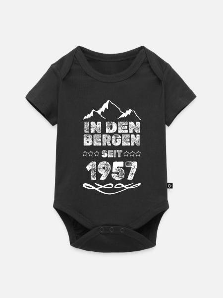 1957 1957 - Baby Premium Kurzarmbody - Schwarz