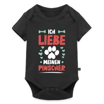 I love my Pinscher - Baby Premium short-sleeve bodysuit - black - Front
