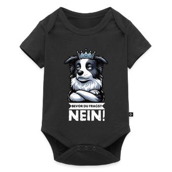 Avant que vous ne demandiez : Border Collie, Chien de Troupeau, Chien Collie - Body à manches courtes Premium Bébé - noir - Devant