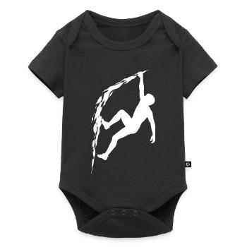 Klettern Silhouette Freiklettern Extrem Sport Berg - Baby Premium Kurzarmbody - Schwarz - Vorne