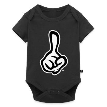 Index levé (doigt / main droite NEG2C) - Body à manches courtes Premium Bébé - noir - Devant