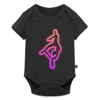 Vertical Cloth Aerial Acrobatics Girls Aerial Silk - Baby Premium short-sleeve bodysuit - black - Front