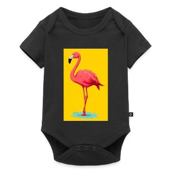 Flamant - Body à manches courtes Premium Bébé - noir - Devant