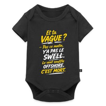 Le vent souffle offshore c'est mort - Body à manches courtes Premium Bébé - noir - Devant
