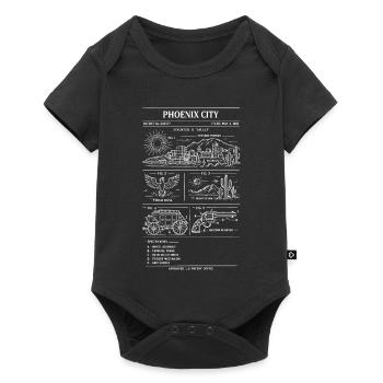 Plan directeur de la ville de Phoenix - Body à manches courtes Premium Bébé - noir - Devant