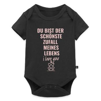 Du bist der schönste Zufall meines Lebens - Baby Premium Kurzarmbody - Schwarz - Vorne