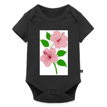 hibiscus - Baby Premium short-sleeve bodysuit - black - Front