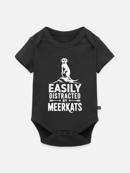 Erdmännchen Sprüche Lustiges Erdmännchen Geschenk - Baby Premium Kurzarmbody - Schwarz