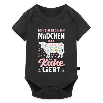 Ich Bin Bloß Ein Mädchen Das Kühe Liebt Kuh - Baby Premium Kurzarmbody - Schwarz - Vorne