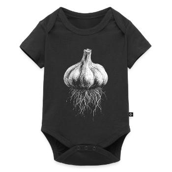 Knoblauch - Baby Premium Kurzarmbody - Schwarz - Vorne