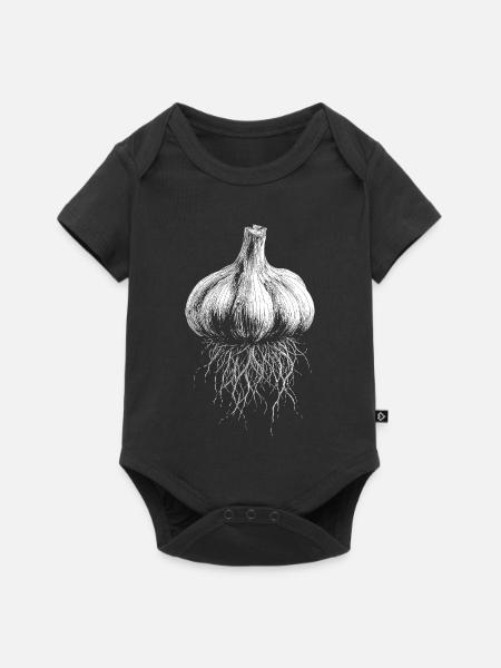 Knoblauch - Baby Premium Kurzarmbody - Schwarz