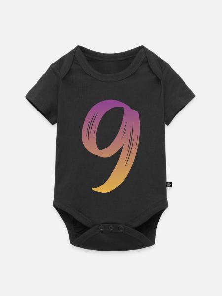 9 - Baby Premium Kurzarmbody - Schwarz