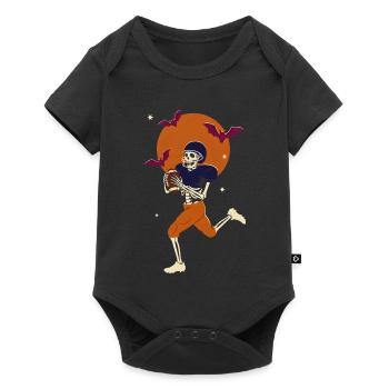 Halloween-Skeleton-Footballspieler - Baby Premium Kurzarmbody - Schwarz - Vorne