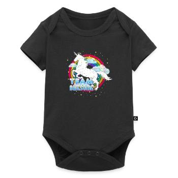 Licorne (Team Awesome) - Body à manches courtes Premium Bébé - noir - Devant