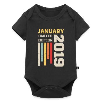 Janvier 2019 - Cadeau anniversaire Janvier 2019 - Body à manches courtes Premium Bébé - noir - Devant