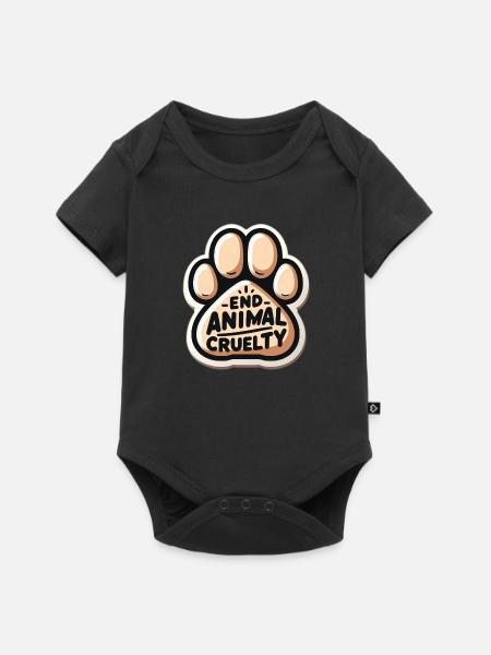 Against animal cruelty - Baby Premium short-sleeve bodysuit - black