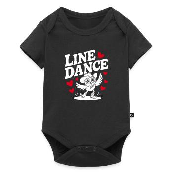 Line Dance Owl Funny Owl with Stetson and Boots - Baby Premium short-sleeve bodysuit - black - Front