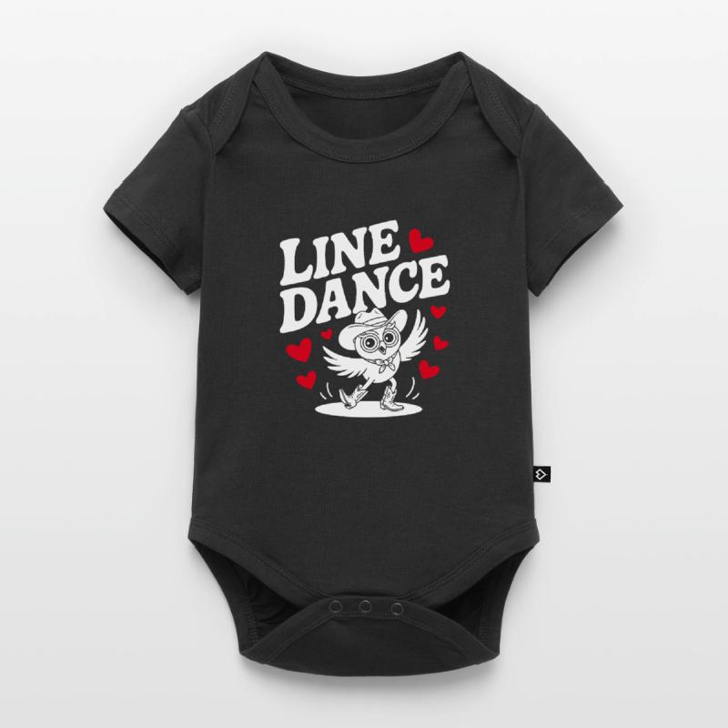 Line Dance Eule lustige Eule mit Stetson und Boots Baby Premium Kurzarmbody