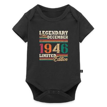 Légendaire Décembre 1946 édition limitée - Body à manches courtes Premium Bébé - noir - Devant