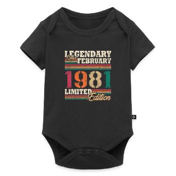 Légendaire Février 1981 édition limitée - Body à manches courtes Premium Bébé - noir - Devant