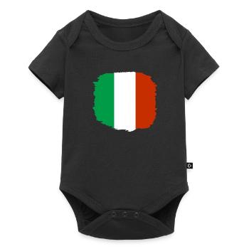 Drapeau de l’Italie Vintage Drapeau italien Look vieilli - Body à manches courtes Premium Bébé - noir - Devant