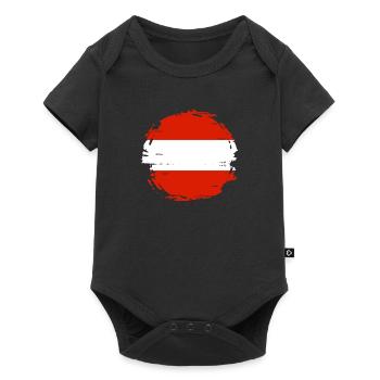 Austria Flag Austria Austrian Flag AT - Baby Premium short-sleeve bodysuit - black - Front