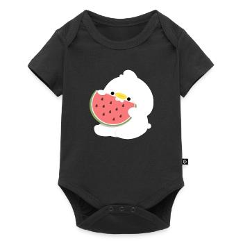 Duck Watermelon - Baby Premium short-sleeve bodysuit - black - Front
