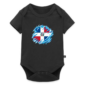 Dominican Republic Flag Dom Rep Flag Travel - Baby Premium short-sleeve bodysuit - black - Front