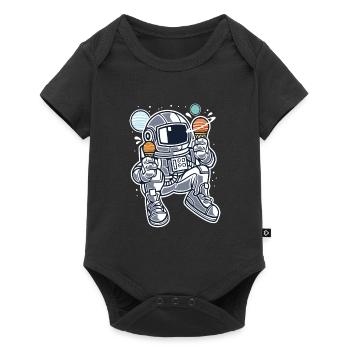 L'astronaute crème glacée - Body à manches courtes Premium Bébé - noir - Devant