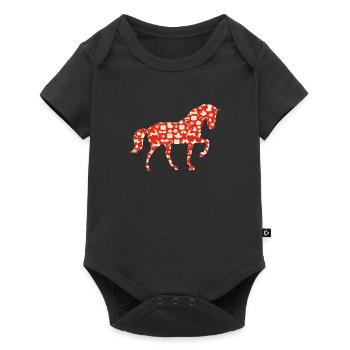 Christmas horse Christmas horse - Baby Premium short-sleeve bodysuit - black - Front