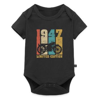 Vintage Moto 1947 Rétro Cadeau D'anniversaire - Body à manches courtes Premium Bébé - noir - Devant
