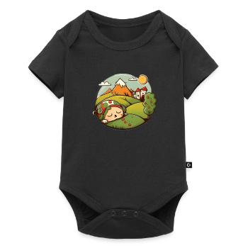 Sleepy guy - Baby Premium Kurzarmbody - Schwarz - Vorne