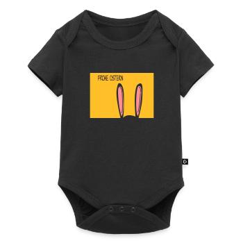 Frohe Ostern - Baby Premium Kurzarmbody - Schwarz - Vorne