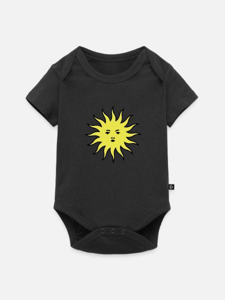 Sonne - sun - Baby Premium Kurzarmbody - Schwarz