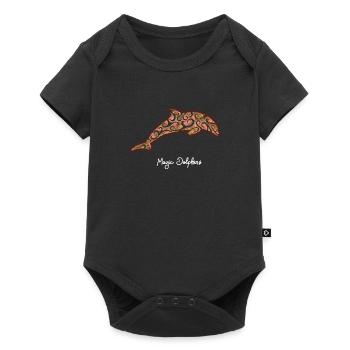 Dauphin magique t-shirt - Body à manches courtes Premium Bébé - noir - Devant