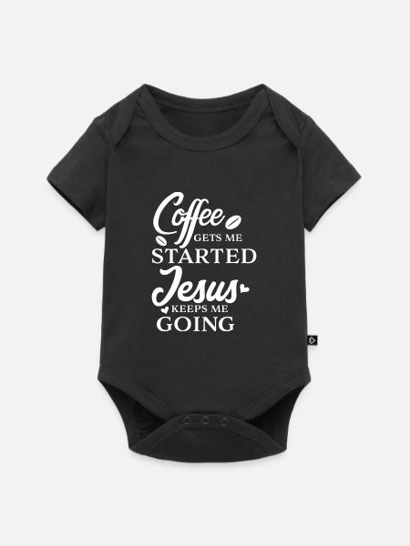 Bibelvers Christliche Sprüche Geschenk Bibel Jesus - Baby Premium Kurzarmbody - Schwarz