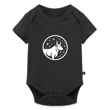 Silhouette Signe du zodiaque Taureau - Body à manches courtes Premium Bébé - noir - Devant