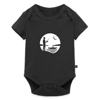 remote-controlled boat silhouette - Baby Premium short-sleeve bodysuit - black - Front