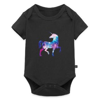 Licorne Galaxie - Body à manches courtes Premium Bébé - noir - Devant