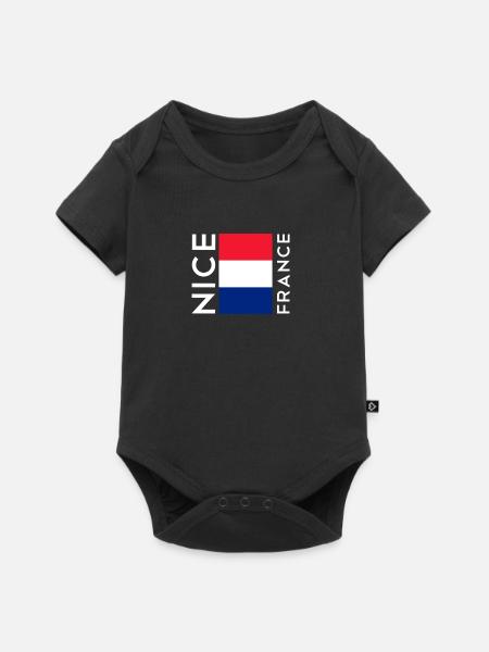 Nizza Frankreich - Baby Premium Kurzarmbody - Schwarz