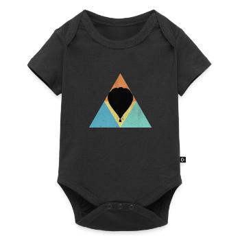 Heißluftballon - Baby Premium Kurzarmbody - Schwarz - Vorne