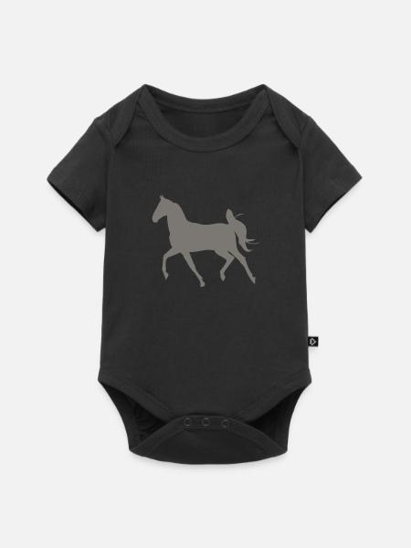 horse - Baby Premium short-sleeve bodysuit - black