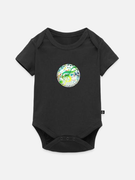 Violinschlüssel - Baby Premium Kurzarmbody - Schwarz