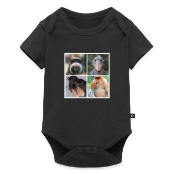 Funny animals - Baby Premium short-sleeve bodysuit - black - Front